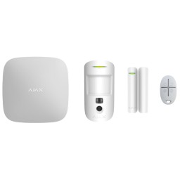 Ajax StarterKit Cam White - Security system with visual alarm verifications