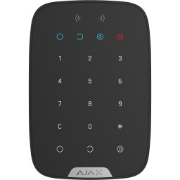 Ajax KeyPad Plus Black - Wireless touch keypad supporting encrypted contactless cards and key fobs