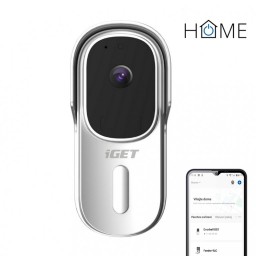 iGET - DS1 White - HOME Doorbell WiFi batériový videozvonček, FullHD