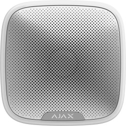 Ajax StreetSiren White - Bezdrôtová siréna s LED rámom a piezoelektrickým bzučiakom
